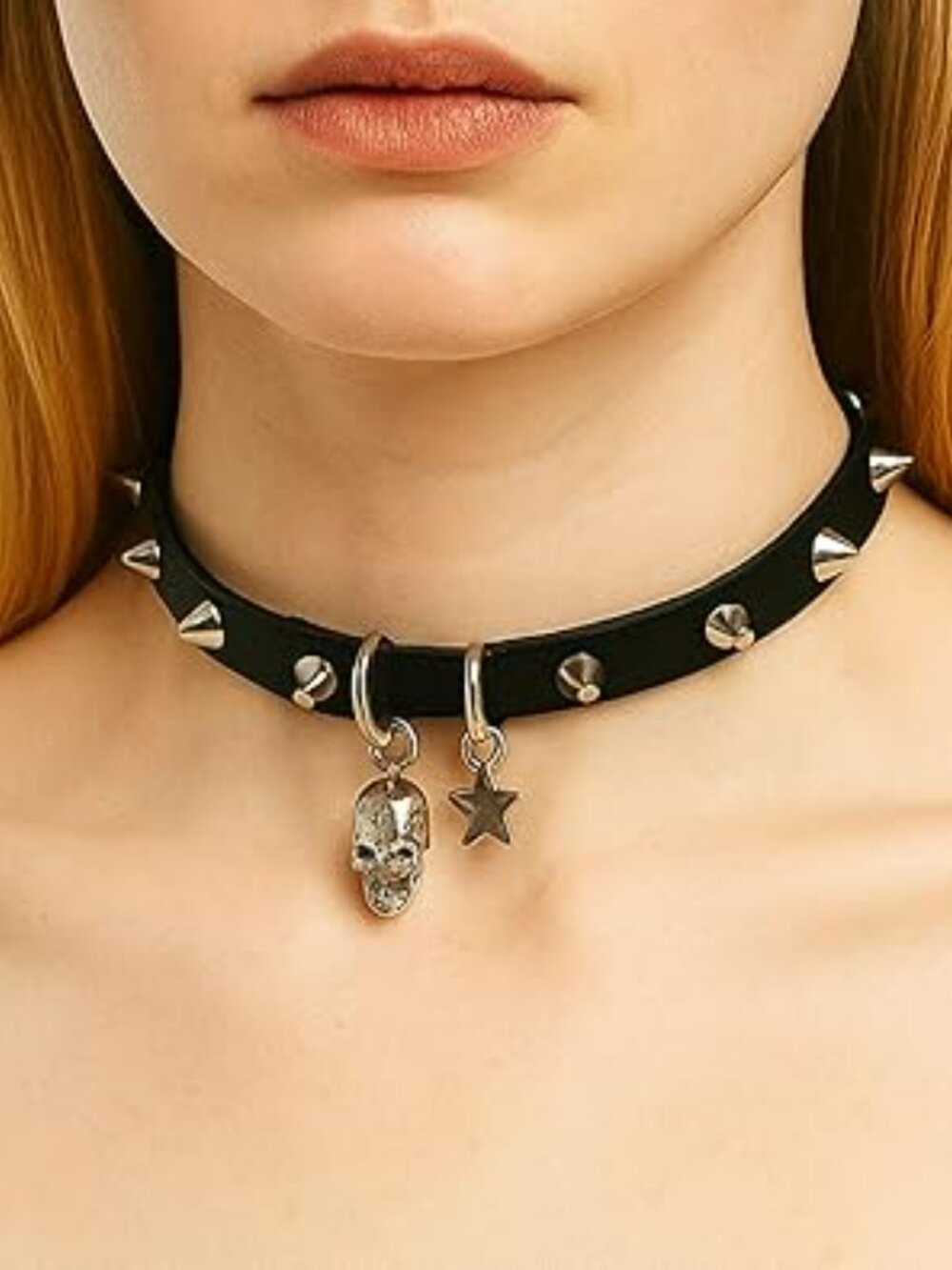 NEW Gothic Leather Skull Choker Necklace Punk Goth SKULL Pendant Jewelry Unisex